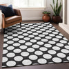 Piper Looms Mayfield Circles AMF921 Black Machine Washable Area Rug Lifestyle Image Feature