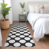 Piper Looms Mayfield Circles AMF921 Black Machine Washable Area Rug Runner Lifestyle Image Feature
