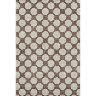 Piper Looms Mayfield Circles AMF921 Brown Machine Washable Area Rug main image