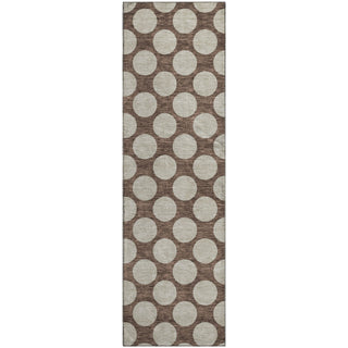 Piper Looms Mayfield Circles AMF921 Brown Machine Washable Area Rug Runner Main Image
