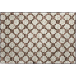 Piper Looms Mayfield Circles AMF921 Brown Machine Washable Area Rug Scatter Main Image
