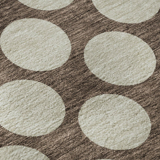 Piper Looms Mayfield Circles AMF921 Brown Machine Washable Area Rug Swatch Image