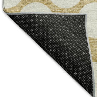 Piper Looms Mayfield Circles AMF921 Gold Machine Washable Area Rug Backing Image