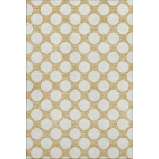 Piper Looms Mayfield Circles AMF921 Gold Machine Washable Area Rug main image