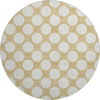 Piper Looms Mayfield Circles AMF921 Gold Machine Washable Area Rug Round Main Image