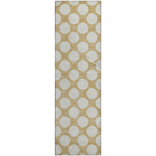 Piper Looms Mayfield Circles AMF921 Gold Machine Washable Area Rug Runner Main Image