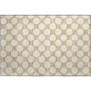 Piper Looms Mayfield Circles AMF921 Gold Machine Washable Area Rug Scatter Main Image