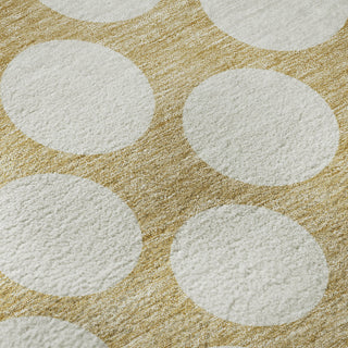 Piper Looms Mayfield Circles AMF921 Gold Machine Washable Area Rug Swatch Image