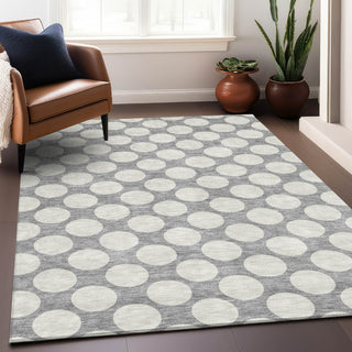 Piper Looms Mayfield Circles AMF921 Gray Machine Washable Area Rug Lifestyle Image Feature
