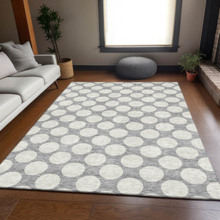 Piper Looms Mayfield Circles AMF921 Gray Machine Washable Area Rug Lifestyle Image Feature