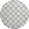 Piper Looms Mayfield Circles AMF921 Gray Machine Washable Area Rug Round Main Image