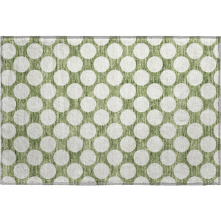Piper Looms Mayfield Circles AMF921 Green Machine Washable Area Rug Scatter Main Image