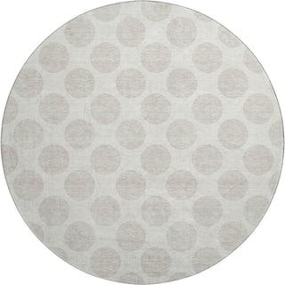 Piper Looms Mayfield Circles AMF921 Ivory Machine Washable Area Rug Round Main Image