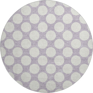 Piper Looms Mayfield Circles AMF921 Lavender Machine Washable Area Rug Round Main Image