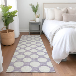 Piper Looms Mayfield Circles AMF921 Lavender Machine Washable Area Rug Runner Lifestyle Image Feature