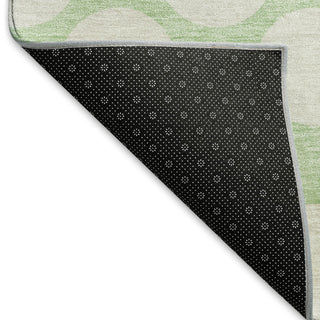 Piper Looms Mayfield Circles AMF921 Mint Machine Washable Area Rug Backing Image