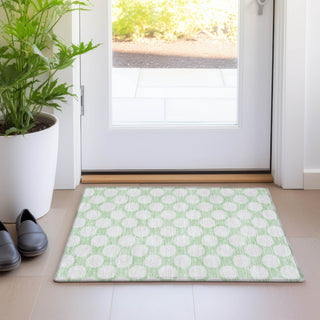 Piper Looms Mayfield Circles AMF921 Mint Machine Washable Area Rug Scatter Lifestyle Image Feature