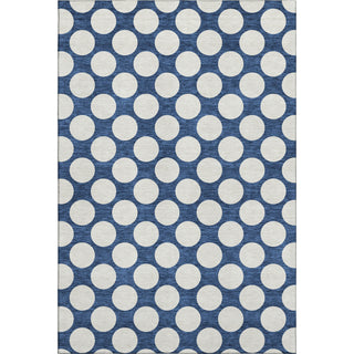 Piper Looms Mayfield Circles AMF921 Navy Machine Washable Area Rug main image
