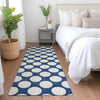 Piper Looms Mayfield Circles AMF921 Navy Machine Washable Area Rug Runner Lifestyle Image Feature