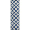 Piper Looms Mayfield Circles AMF921 Navy Machine Washable Area Rug Runner Main Image