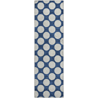 Piper Looms Mayfield Circles AMF921 Navy Machine Washable Area Rug Runner Main Image