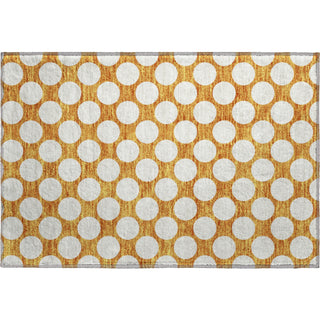 Piper Looms Mayfield Circles AMF921 Orange Machine Washable Area Rug Scatter Main Image
