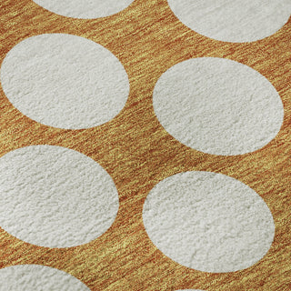 Piper Looms Mayfield Circles AMF921 Orange Machine Washable Area Rug Swatch Image
