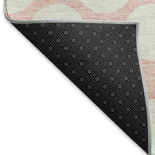 Piper Looms Mayfield Circles AMF921 Pink Machine Washable Area Rug Backing Image