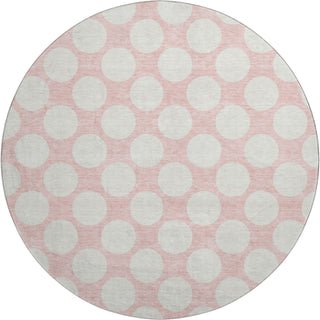 Piper Looms Mayfield Circles AMF921 Pink Machine Washable Area Rug Round Main Image