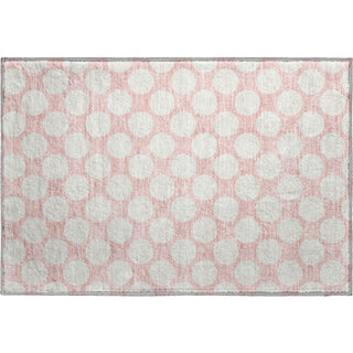 Piper Looms Mayfield Circles AMF921 Pink Machine Washable Area Rug Scatter Main Image