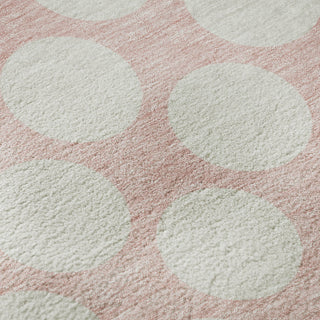 Piper Looms Mayfield Circles AMF921 Pink Machine Washable Area Rug Swatch Image