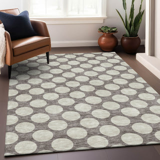 Piper Looms Mayfield Circles AMF921 Taupe Machine Washable Area Rug Lifestyle Image Feature