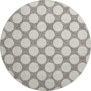 Piper Looms Mayfield Circles AMF921 Taupe Machine Washable Area Rug Round Main Image
