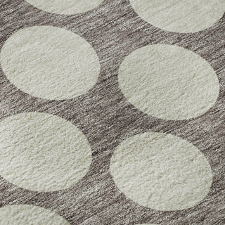 Piper Looms Mayfield Circles AMF921 Taupe Machine Washable Area Rug Swatch Image