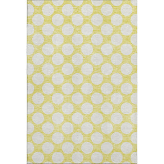 Piper Looms Mayfield Circles AMF921 Yellow Machine Washable Area Rug main image
