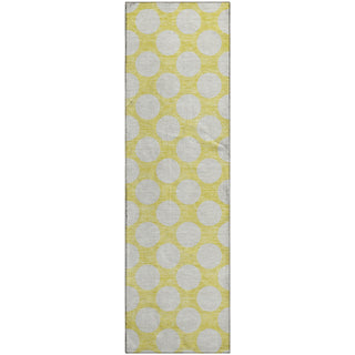 Piper Looms Mayfield Circles AMF921 Yellow Machine Washable Area Rug Runner Main Image