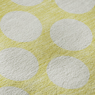 Piper Looms Mayfield Circles AMF921 Yellow Machine Washable Area Rug Swatch Image