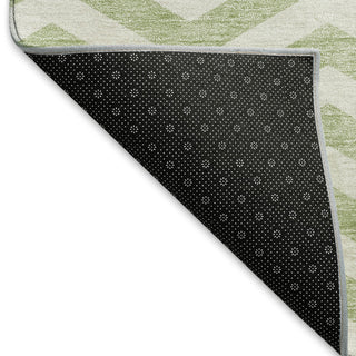 Piper Looms Mayfield Chevron AMF922 Aloe Machine Washable Area Rug Backing Image