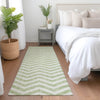 Piper Looms Mayfield Chevron AMF922 Aloe Machine Washable Area Rug Runner Lifestyle Image Feature