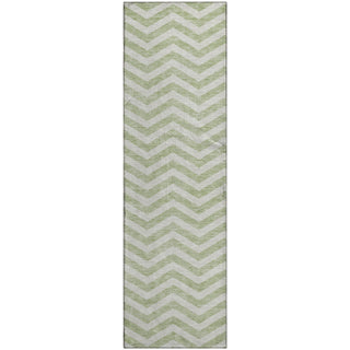Piper Looms Mayfield Chevron AMF922 Aloe Machine Washable Area Rug Runner Main Image