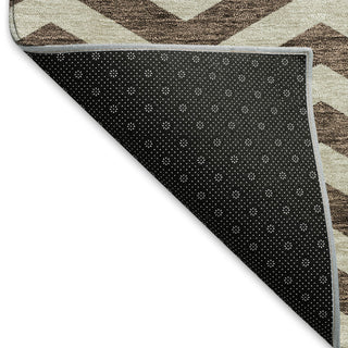 Piper Looms Mayfield Chevron AMF922 Brown Machine Washable Area Rug Backing Image