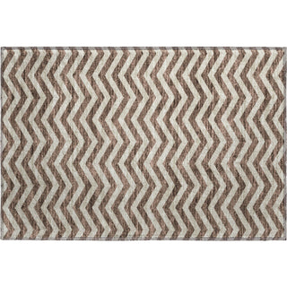 Piper Looms Mayfield Chevron AMF922 Brown Machine Washable Area Rug Scatter Main Image