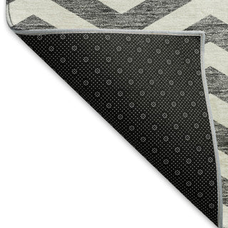 Piper Looms Mayfield Chevron AMF922 Gray Machine Washable Area Rug Backing Image