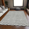Piper Looms Mayfield Chevron AMF922 Gray Machine Washable Area Rug Lifestyle Image Feature