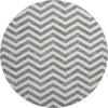 Piper Looms Mayfield Chevron AMF922 Gray Machine Washable Area Rug Round Main Image