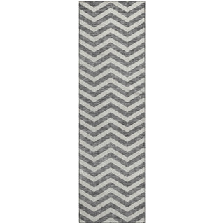 Piper Looms Mayfield Chevron AMF922 Gray Machine Washable Area Rug Runner Main Image