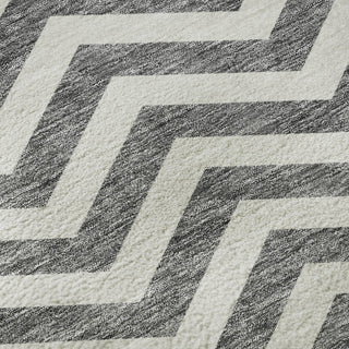 Piper Looms Mayfield Chevron AMF922 Gray Machine Washable Area Rug Swatch Image