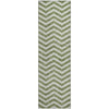 Piper Looms Mayfield Chevron AMF922 Green Machine Washable Area Rug Runner Main Image