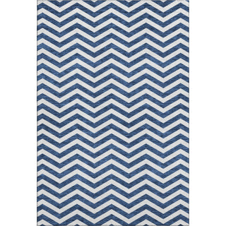 Piper Looms Mayfield Chevron AMF922 Navy Machine Washable Area Rug main image
