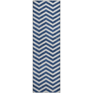 Piper Looms Mayfield Chevron AMF922 Navy Machine Washable Area Rug Runner Main Image